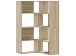 Syfax™ Libreria Angolare 4Ripiani Rovere Sonoma 85X85X140Cm Truciolato