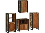 Syfax™ Set Di Mobili Per Il Bagno 4 Pcs Legno Massello Riciclato