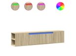 Syfax™ Mobile Tv A Parete Con Led Rovere Sonoma 180X31X39,5 Cm