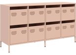 Syfax™ Credenza Rosa 135X39X73,5 Cm In Acciaio Laminato A Freddo