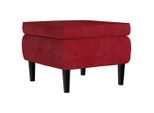 Syfax™ Poggiapiedi Con Gambe In Legno Rosso Vino In Velluto