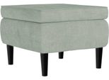 Syfax™ Sgabello Con Gambe In Legno Grigio Chiaro Velluto