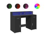Syfax™ Scrivania Con Luci Led Nera 120X55X91 Cm In Legno Multistrato