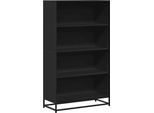 Syfax™ Libreria Nera 80,5X35X139 Cm In Truciolato