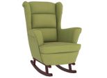 Syfax™ Sedia A Dondolo Con Schienale Alto In Velluto Verde Chiaro