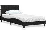 Syfax™ Letto Con Materasso Hanko Nero 100X200 Cm In Tessuto
