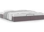 Syfax™ Struttura Letto Pouf Senza Materasso 160X200 Cm Pelle Finta
