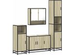 Syfax™ Set Mobili Da Bagno 4 Pz Rovere Sonoma In Legno Multistrato