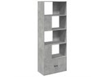 Syfax™ Libreria Grigio Cemento 70X36X189 Cm In Legno Multistrato