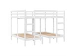 Syfax™ Giroletto Castello Triplo Bianco 160X200/80X160Cm Massello Pino