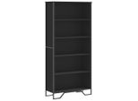 Syfax™ Libreria Nera 80X31X169 Cm In Truciolato