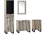 Syfax™ Set Di Mobili Per Il Bagno 4 Pcs Marrone Noce Legno Multistrato