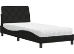 Syfax™ Letto Con Materasso Nero 80X200 Cm In Tessuto