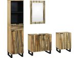Syfax™ Set Di Mobili Per Il Bagno 4 Pcs Marrone Legno Multistrato