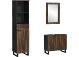 Syfax™ Set Di Mobili Per Il Bagno 3 Pcs Marrone Noce Legno Multistrato