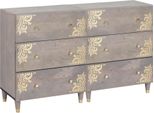 Syfax™ Credenza 2 Pcs Grigio 60 X 33 X 75 Cm Legno Di Mango Massello