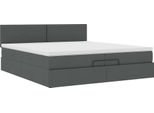 Syfax™ Struttura Letto Pouf Con Materasso 200X200 Cm In Tessuto
