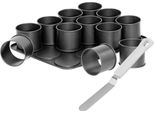 Mini Teglia Per Torte E Spatola Per Glassa - Zenker - Nero Metallizzato