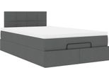 Syfax™ Pouf Letto Con Materasso Grigio Scuro 120X200 Cm In Tessuto
