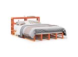 Syfax™ Giroletto Con Testiera Marrone Cera 135X190 Cm Massello Pino