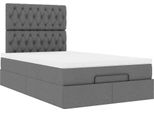Syfax™ Struttura Letto Pouf Con Materasso 120X200 Cm In Tessuto