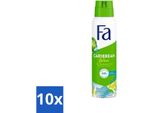 Deodorante Spray Fa Lime Squeeze 150 Ml - Confezione Risparmio - 10 Pezzi