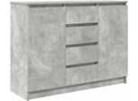 Syfax™ Credenza Con Cassetti Grigio Cemento 100,5X35X76 Cm Truciolato