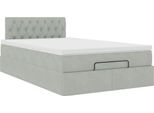 Syfax™ Struttura Letto Pouf Con Materasso 120X200 Cm Velluto