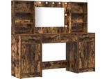Syfax™ Set Da Tavolo Da Trucco Con Led Con Cassetto 3 Pcs Rovere Fumé