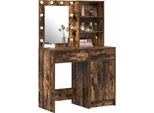 Syfax™ Set Da Tavolo Da Trucco Con Led Con Cassetto 2 Pcs Rovere Fumé