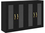 Syfax™ Armadi Da Parete 2 Pcs Rovere Nero 69,5 X 34 X 90 Cm