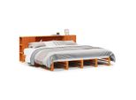 Syfax™ Letto Libreria Senza Materasso Marrone Cera 180X200 Cm Legno