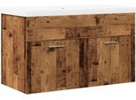 Syfax™ Set Mobili Da Bagno 2 Pz Legno Antico In Legno Multistrato