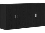 Syfax™ Credenza 2 Pcs Rovere Nero 79 X 38 X 80 Cm Legno Multistrato