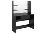Syfax™ Toeletta Con Luci Led 100X40X135 Cm In Mdf Nero Lucido