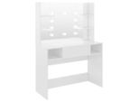 Syfax™ Toeletta Con Luci Led 100X40X135 Cm In Mdf Bianco Lucido