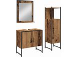 Syfax™ Set Di Mobili Per Il Bagno 3 Pcs Marrone Legno Multistrato