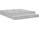 Syfax™ Struttura Letto Con Contenitore Grigio Sonoma 200 Cm