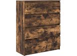 Syfax™ Credenza Rovere Fumo 80X35X99 Cm In Legno Multistrato