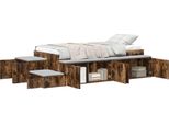 Syfax™ Struttura Letto Con Contenitore Rovere Fumé 80 Cm
