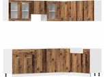Syfax™ Set Di Mobili Da Cucina 11 Pz Lyon Legno Antico In Truciolato