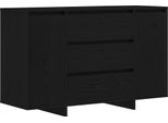 Syfax™ Credenza Rovere Nero 120 X 41 X 75 Cm Legno Multistrato
