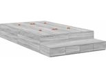 Syfax™ Struttura Letto Con Contenitore Grigio Sonoma 120 Cm