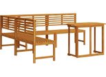 Syfax™ Set Panchina Da Giardino 4 Pcs Marrone Legno Di Acacia Massello