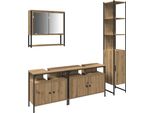 Syfax™ Set Di Mobili Per Il Bagno Con Porta 4 Pcs Rovere Artigianale