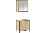 Syfax™ Set Mobili Da Bagno 2 Pz Rovere Sonoma In Legno Multistrato