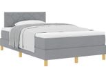 Syfax™ Letto A Molle Con Materasso Grigio Chiaro 120 X 200 Cm Tessuto