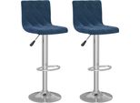 Syfax™ Sgabelli Da Bar 2 Pz Blu In Velluto