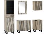 Syfax™ Set Di Mobili Per Il Bagno 5 Pcs Marrone Noce Legno Multistrato