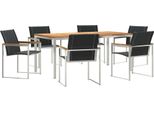 Syfax™ Set Da Pranzo Per Giardino 7 Pcs Legno Di Acacia Massello